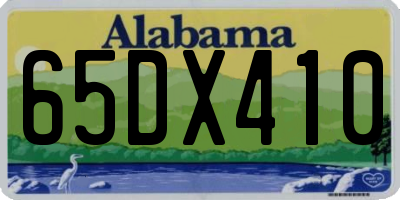 AL license plate 65DX410