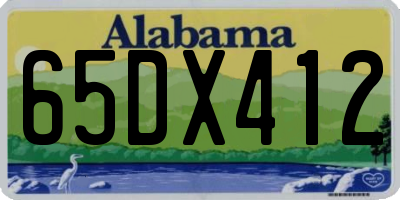 AL license plate 65DX412