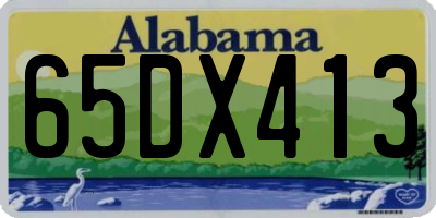 AL license plate 65DX413