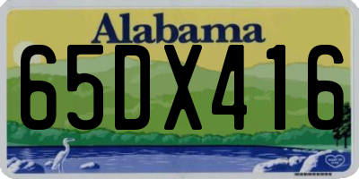 AL license plate 65DX416