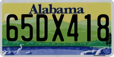 AL license plate 65DX418