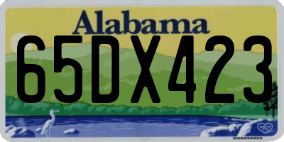 AL license plate 65DX423