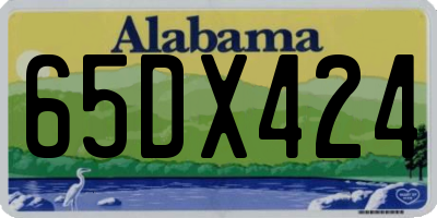 AL license plate 65DX424