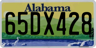 AL license plate 65DX428