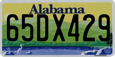 AL license plate 65DX429