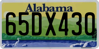 AL license plate 65DX430