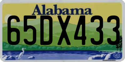 AL license plate 65DX433