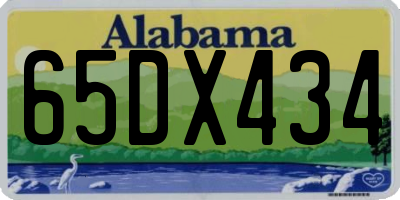 AL license plate 65DX434