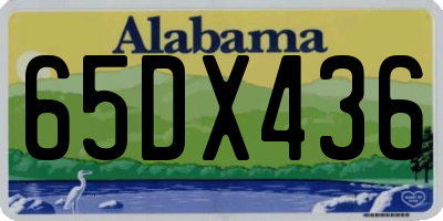 AL license plate 65DX436