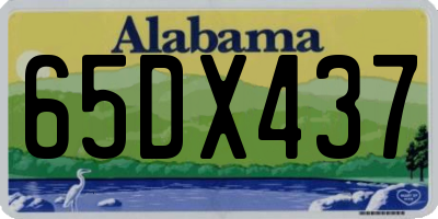 AL license plate 65DX437