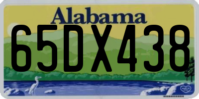 AL license plate 65DX438