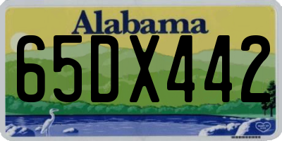 AL license plate 65DX442