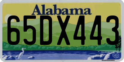 AL license plate 65DX443