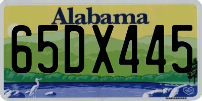 AL license plate 65DX445