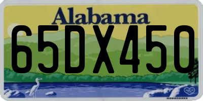 AL license plate 65DX450
