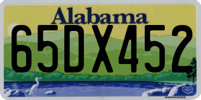 AL license plate 65DX452