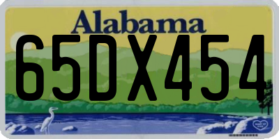 AL license plate 65DX454