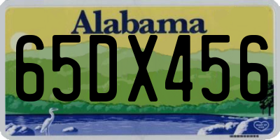 AL license plate 65DX456