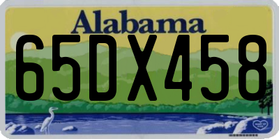 AL license plate 65DX458