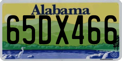 AL license plate 65DX466