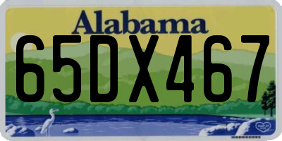 AL license plate 65DX467