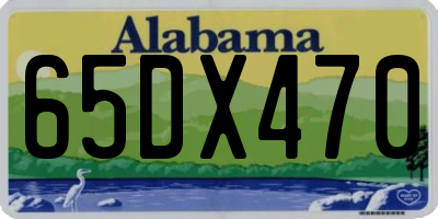 AL license plate 65DX470