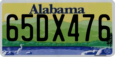 AL license plate 65DX476