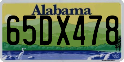 AL license plate 65DX478