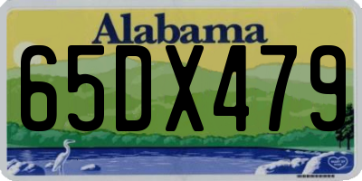 AL license plate 65DX479