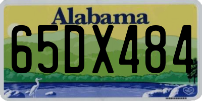 AL license plate 65DX484
