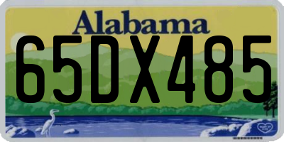 AL license plate 65DX485