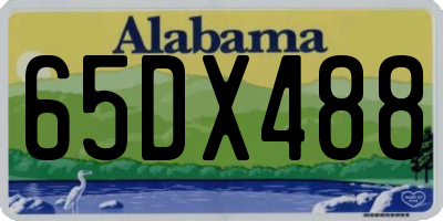 AL license plate 65DX488