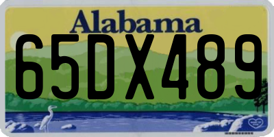 AL license plate 65DX489