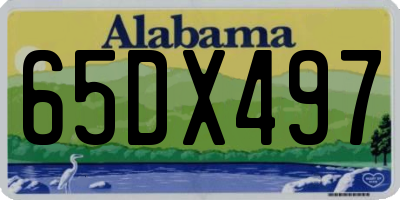 AL license plate 65DX497