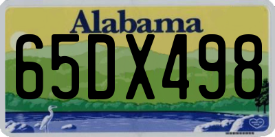 AL license plate 65DX498