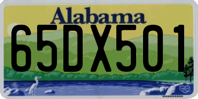 AL license plate 65DX501