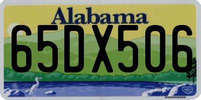 AL license plate 65DX506