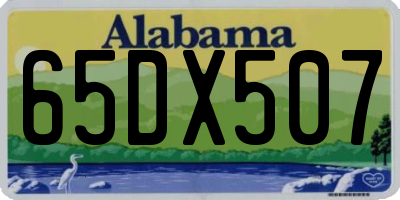 AL license plate 65DX507