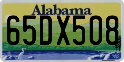 AL license plate 65DX508