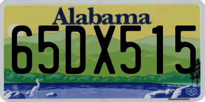 AL license plate 65DX515