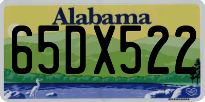 AL license plate 65DX522