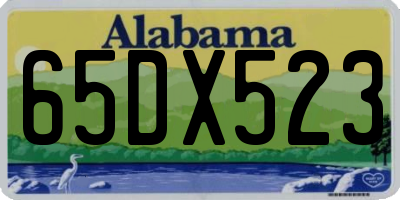 AL license plate 65DX523