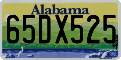 AL license plate 65DX525