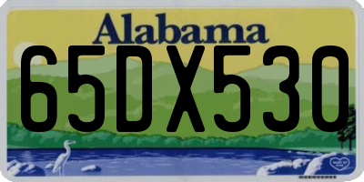 AL license plate 65DX530