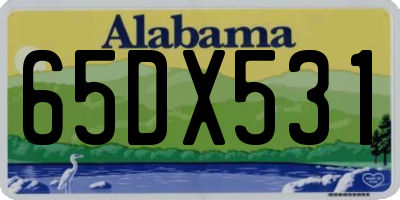 AL license plate 65DX531
