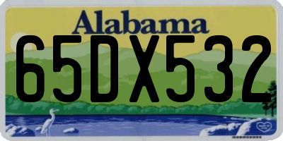 AL license plate 65DX532