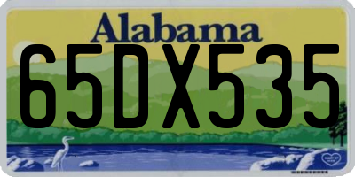 AL license plate 65DX535