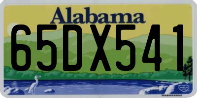AL license plate 65DX541