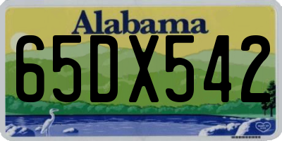 AL license plate 65DX542