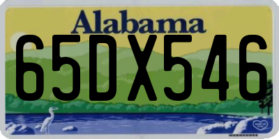 AL license plate 65DX546